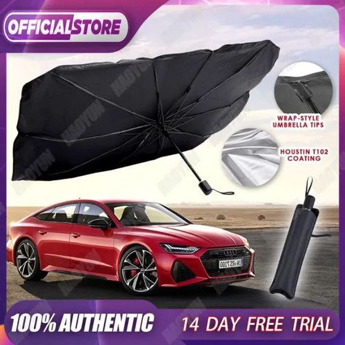 Le pare-soleil de voiture pliable en forme de parapluie avec la