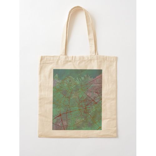 product_image_name-Generic-حقيبة يد كلاسيكية من الدار البيضاء المغرب بخريطة شارع فنية بألوان مائية Green Planet-1