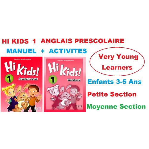product_image_name-Mm Collection-HI KIDS 1 Pack Anglais Pour très jeunes élèves 3-5 Ans,Petite et moyenne Section ,Manuel + Activités-1