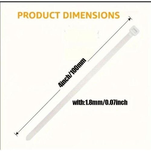 product_image_name-Generic-100 Pcs Colliers 10cm Attache Câble Nylon TIE, Serrage Autobloquant-6