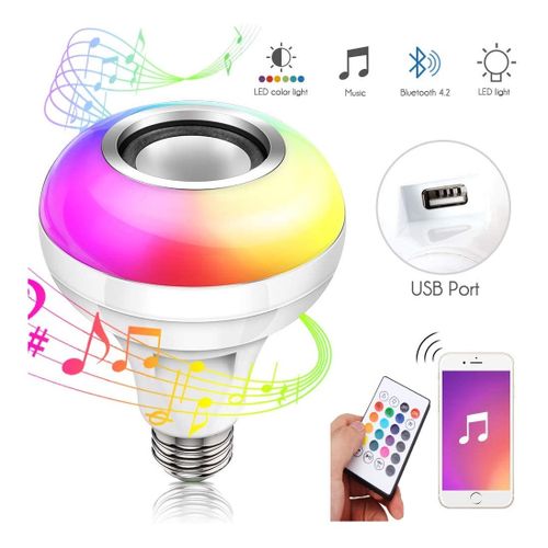 Bluetooth Ampoule LED avec haut-parleur et changement de couleur