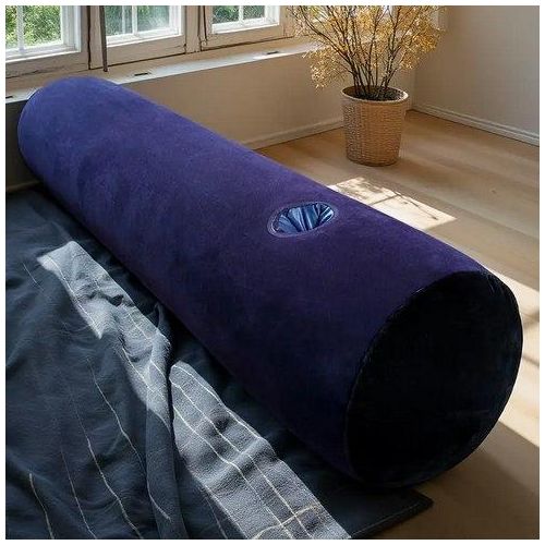 product_image_name-Generic-Oreiller gonflable cylindrique multifonction, coussin d’air portable pour nuque dos jambes, soutien lombaire voyage yoga maison, PVC floqué doux-4