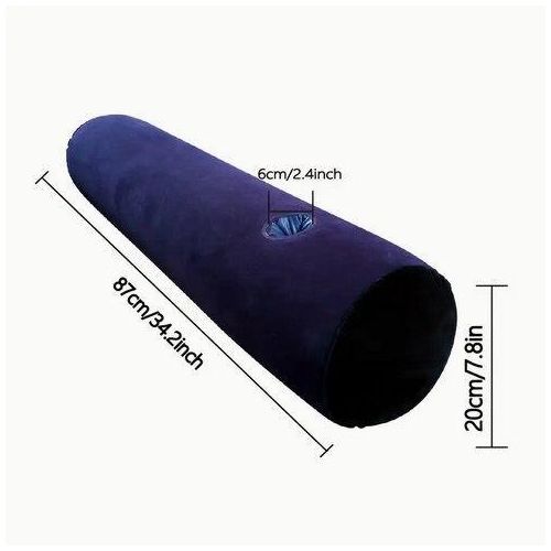 product_image_name-Generic-Oreiller gonflable cylindrique multifonction, coussin d’air portable pour nuque dos jambes, soutien lombaire voyage yoga maison, PVC floqué doux-5