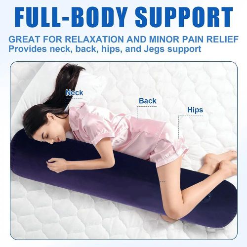 product_image_name-Generic-Oreiller gonflable cylindrique multifonction, coussin d’air portable pour nuque dos jambes, soutien lombaire voyage yoga maison, PVC floqué doux-7
