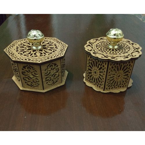 Generic Boîte en bois décoration marocaine artisanalle à prix pas cher