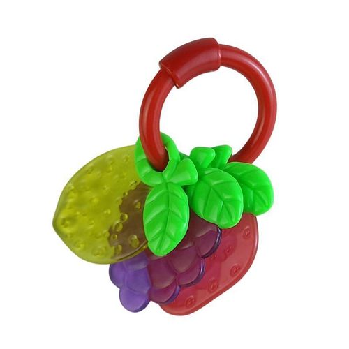 product_image_name-Only Baby-حلقات تسنين للأطفال على شكل فواكه ملونة - سيليكون ناعم وبلاستيك خالٍ من BPA، يهدئ اللثة، يحفز المهارات الحركية واليقظة الحسية، سهل الإمساك، صحي ومحمول، مثالي من الولادة لتهدئة وترفيه-1