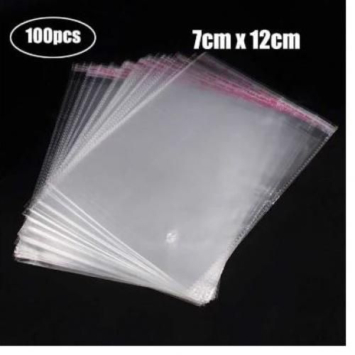 Generic 100 pièces Sacs en plastique transparents sachets d'emballage auto  adh 7/12CM à prix pas cher