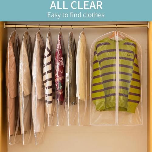 product_image_name-Generic-6 Housses de vêtements transparents, en plastique anti-poussière,(120X60 cm)-4