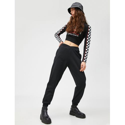 Koton Pantalon de jogging femme noir à prix pas cher