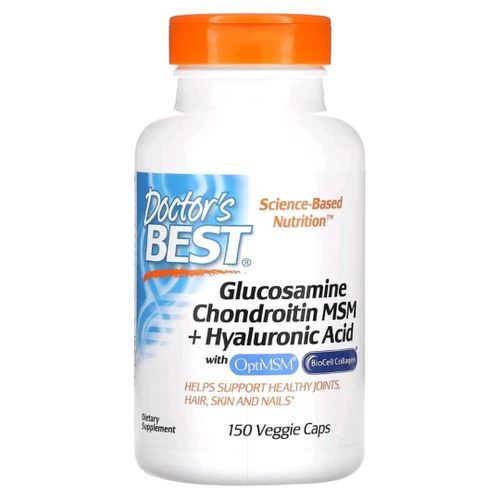 product_image_name-Doctor's BEST-Glucosamine Chondroïtine MSM + Acide hyaluronique 150 capsules-1