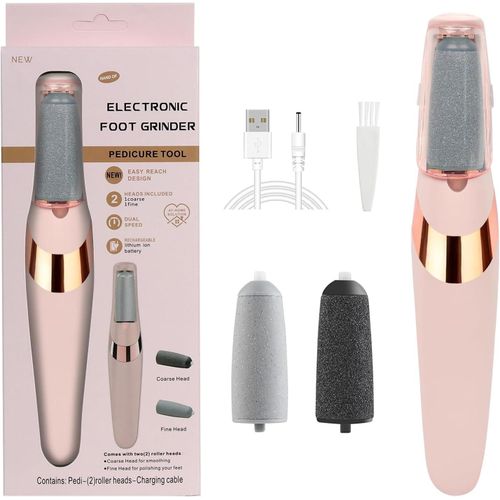 product_image_name-Generic-مبرد كهربائي للعناية بالقدمين قابل لإعادة الشحن مع رأس قابل للتبديل وإضاءة ليد وتصميم مريح لإزالة الجلد الميت والعناية بالأقدام بلون وردي-1