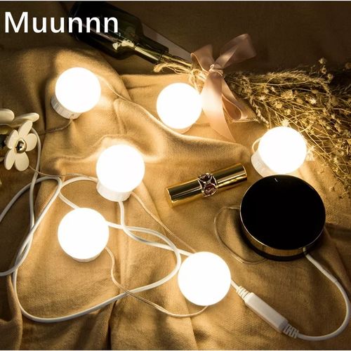 0,5m - Bande d'éclairage de miroir de maquillage courtoisie pour filles,  lampes LED USB pliables à lumière co - Cdiscount Maison