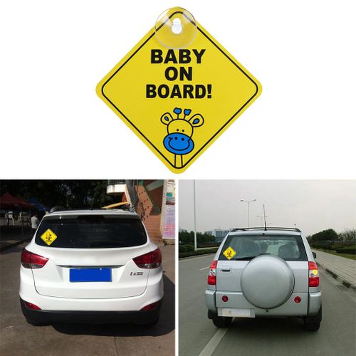 2Pièces Jaune Bébé à Bord Signe pour Voiture, Avec Ventouse Baby ooard  Autocollants D'avertissement de Sécurité Réfléchissante 28 - Cdiscount  Puériculture & Eveil bébé