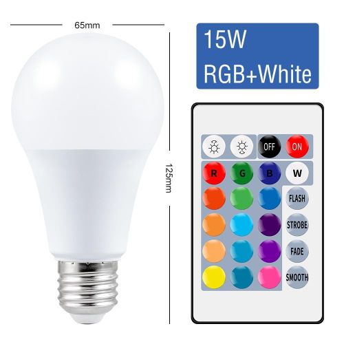 Generic 2 Ampoule LED RGB E27 avec télécommande – Éclairage multicolore - image 4