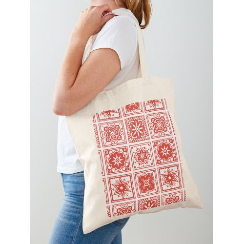 product_image_name-Generic-بلاط تالافيرا المكسيكي -حقيبة يد قطن كلاسيكية قرمزية-4