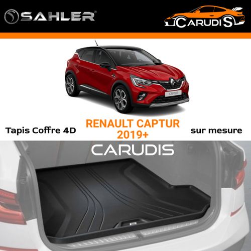 SAHLER Tapis coffre 4D Renault Captur 2 sur mesure sans odeur imperméable  antidérapant à prix pas cher