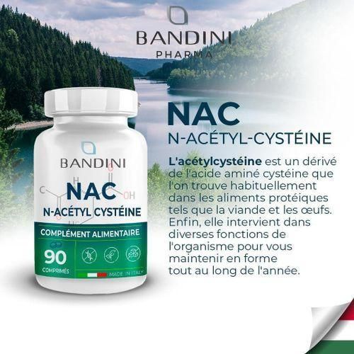 product_image_name-Generic-Bandi NAC N-Acétyl-Cystéine 600 mg - 90 Comprimés avec Acetyl Cysteine - Haute Biodisponibilité - Antioxydant, Synthèse du Glutathion - Soutient le système immunitaire - Sans Additifs - 100% Vegan-1
