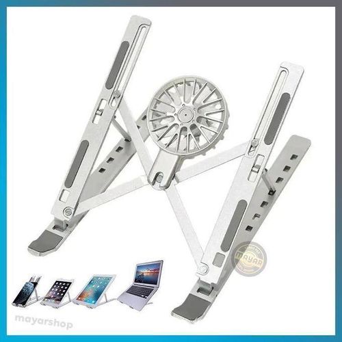 product_image_name-Generic-قاعدة تبريد عالمية من الألومنيوم للكمبيوتر المحمول مع مروحة، قابلة للطي ومتوافقة مع الأجهزة اللوحية والهواتف-4