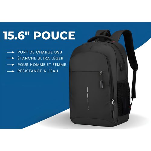 Sac à dos pour ordinateur portable femme 15,6 pouces, sac à dos