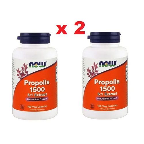 product_image_name-Now Foods-2 X Propolis 1500 Mg 100 Caps Made In Usa Soutien Systeme Immunitaire-1