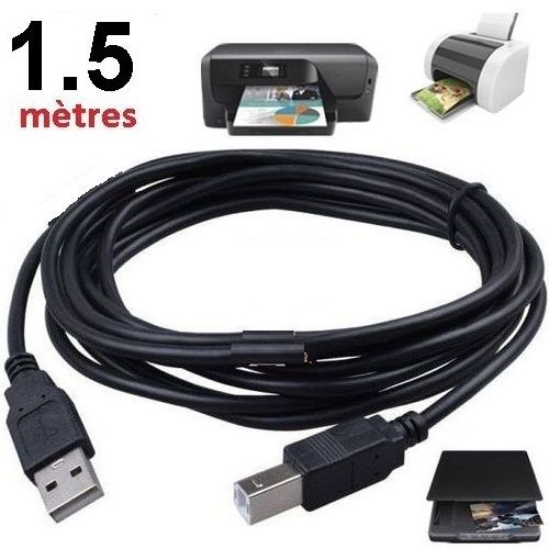 Cable USB pour imprimante 1.5 mètres