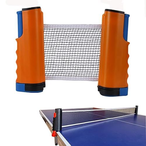 Set de Ping Pong avec Filet Rétractable 170cm et 2 Raquettes