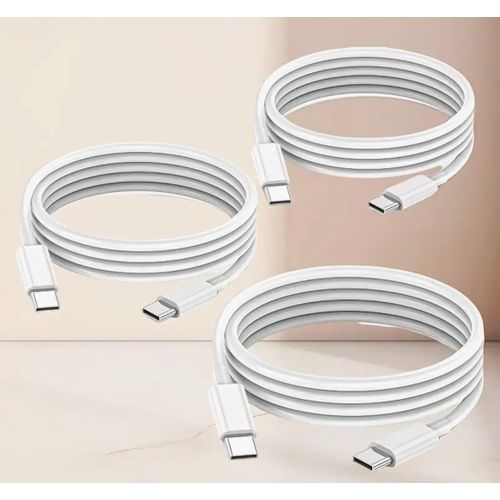 product_image_name-Generic-مجموعة من 4 كابلات USB-C إلى USB-C عالية الجودة - شحن سريع 20 واط - سرعة عالية - متوافقة مع iPhone 15/16، iPad، MacBook وأندرويد - طول 1 متر-2