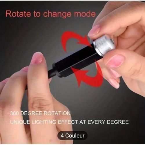 product_image_name-Generic-lumière d'ambiance USB pour le toit de la voiture,Veilleuse à projecteur d'étoiles, lumière romantique portable et ajustable pour l'intérieur de la voiture, veilleuse USB portable, décorations pour la voiture, le plafond, la chambre à coucher-8