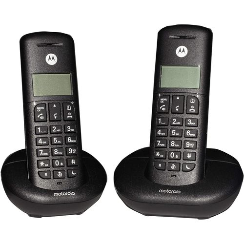 Motorola Téléphone Fixe Sans Fil, Deux Combinés Ecran Rétroéclairé  Répertoire Main Libre à prix pas cher