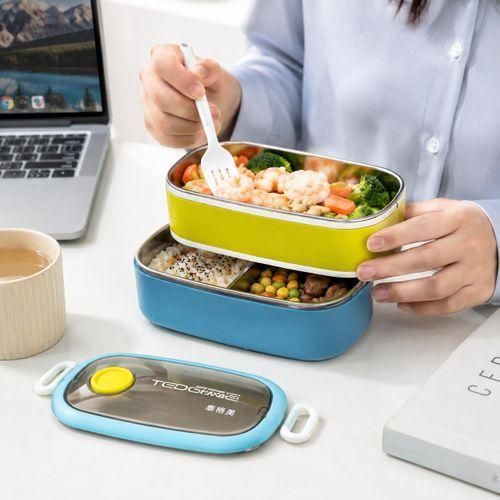 Generic Boîte Repas Compartimentée avec Couverts – Double Compartiment - image 4