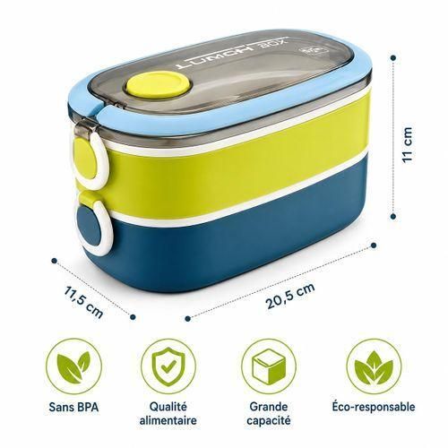 Generic Boîte Repas Compartimentée avec Couverts – Double Compartiment - image 5