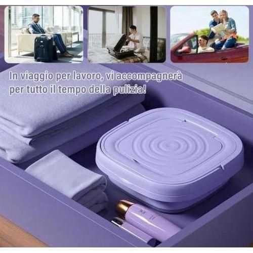 Generic Mini Machine à Laver Pliable Mauve - image 4