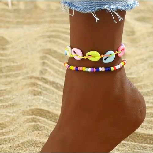 product_image_name-Generic-Pack 2 bracelets de cheville Colorful Wed3a Coquillage & Colorful Beads-1