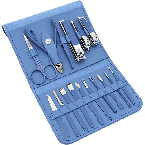 product_image_name-Generic-Kit de manucure professionnel en acier inoxydable, 16 en 1, étui Portable en cuir-2