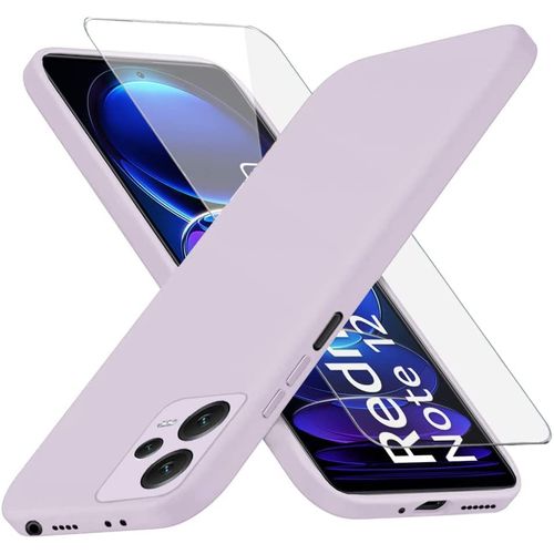 Generic Pochette pour Xiaomi Redmi Note 12 Pro Violet Clair + 2 Film de  protection en céramique à prix pas cher