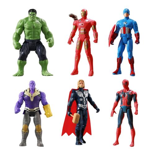 Generic Avengers Marvel Action Figurines, super hero, Iron man, hulk,  America, en pvc lot\5pcs à prix pas cher