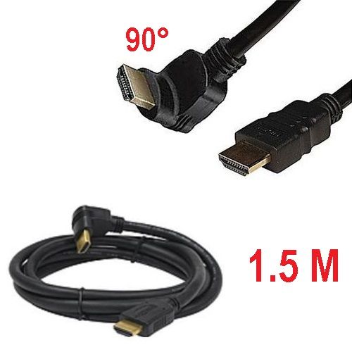 Generic Câble HDMI Coude 90° degrés 1.5 mètres mâle mâle Coudé à