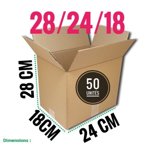 product_image_name-Carton Box- 50 pièce de carton jumia taille 28/24/18 cm pour bien emballer vos produit et vos article et les -1