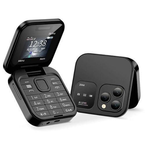 product_image_name-Generic-Téléphone Portable Pliable Servo i16 Pro Noir Ultra compact - Double SIM , Caméra HD-1