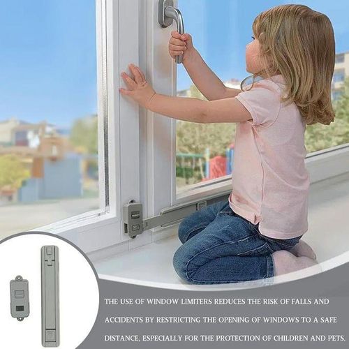 product_image_name-Generic-Serrure de sécurité pour fenêtre et porte – Protection enfants et animaux – Anti-chute – Installation sans perçage – Verrou réglable-8