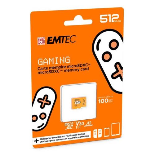 Emtec Carte MémoireMicro SDXC 512GO Micro SD Classe 10 à prix pas cher