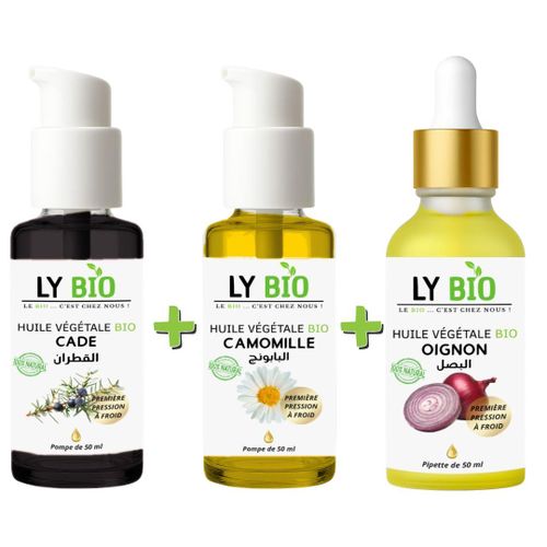 product_image_name-LY BIO-PACK HUILE CADE 50ML - POMPE + HUILE CAMOMILLE 50ML - POMPE + HUILE OIGNON 50ML - PIPETTE-1