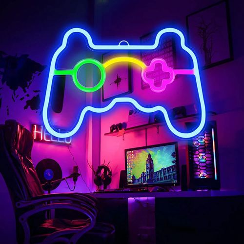 product_image_name-Generic-Manette de jeu USB plexiglass style néon led décoration salle de chambre, Game-2