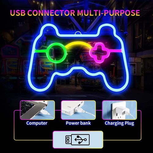 product_image_name-Generic-Manette de jeu USB plexiglass style néon led décoration salle de chambre, Game-3