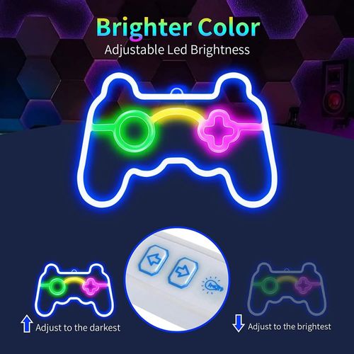 product_image_name-Generic-Manette de jeu USB plexiglass style néon led décoration salle de chambre, Game-4