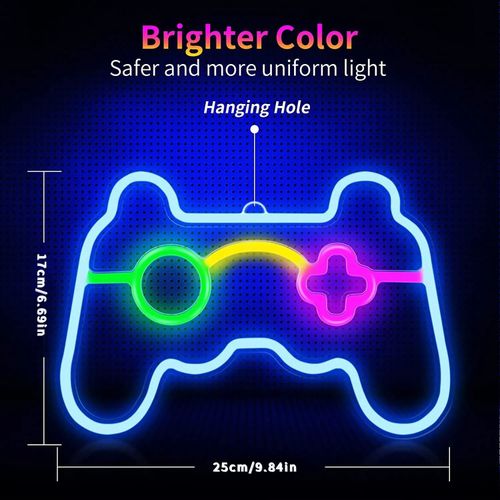 product_image_name-Generic-Manette de jeu USB plexiglass style néon led décoration salle de chambre, Game-5