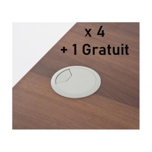 Generic Porte-cable ronde en plastique,trou de passe-fil Pour bureau 60 mm  Blanc x 5 à prix pas cher