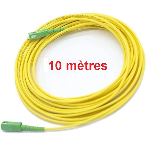 Generic Câble Fibre Optique Monomode Jarretière Simplex, Rallonge FO 10  Métres SC/APC à prix pas cher