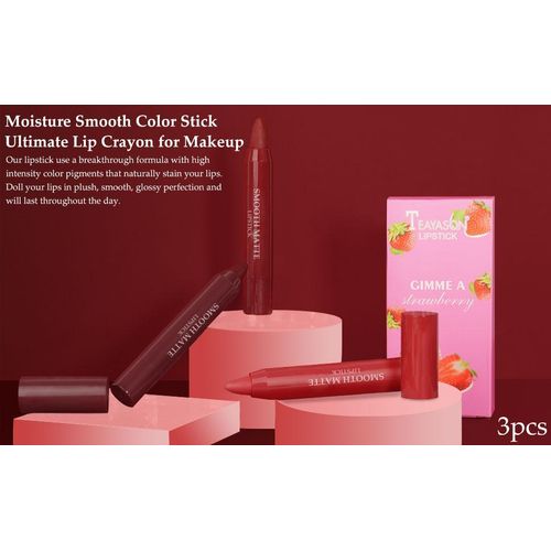 product_image_name-Generic-Pack de 3 Rouges à Lèvres aux Extraits naturels de Fraise. -4