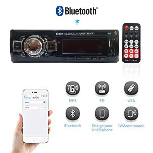 Radio Voiture Bluetooth avec une LCD SD CARD -FM -AUX-MP3 / WMA / FLAC pour USB